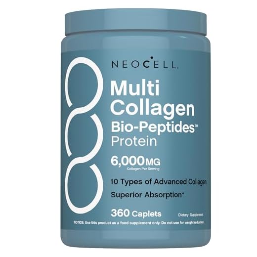 NeoCell Multi Collagen Peptides Pills | 360 Caplets | Superior Absorption | Types I, II, III IV, VIII, X, XII, XXII | for Women and Men