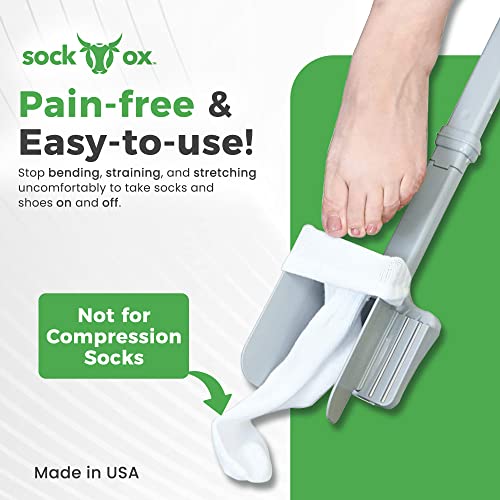 Sock Ox, Sock Aid Device for Seniors, Adjustable Device for Putting on