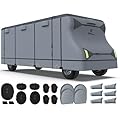 RVMasking 7 Layers Top Class C RV Cover for 29'1"-32' Motorhome Heavy Duty Windproof Rip-Stop Anti-UV with 4 Tire Covers & Gutter Spout Cover