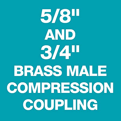 Gilmour 801134-1003 Heavy Duty Zinc and Brass Male Clamp Coupling, 5/8\" x 3/4\"