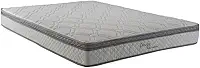 Herval Colchão Ômega Queen Size com Pillow Top e Molas Ensacadas, Cinza com Branco, 22x158x198cm, D26, Suporta até 110kg
