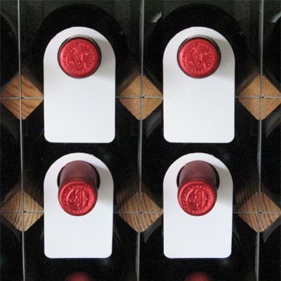 Plastic Wine Bottle Neck Tags/Labels for Cellar Organisation - Pack of 100