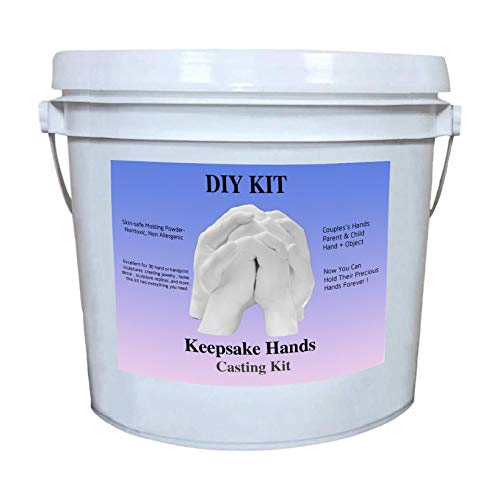 MSVV Handprint DIY Hand Set 3D Yeso Yeso Handprint Set Estatua Kit de Modelado Regalo casero del Día de San Valentín para la Familia de la Pareja de Hermanos