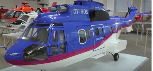 Rc Helicopter 800 Ec-225 Arf Super Puma Dancopter Rc Helicopter Fuselage Blue White Super Puma #TOP2