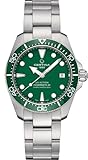 Certina, Mens, DS Action Diver 38mm Powermatic 80, Stainless Steel, Swiss Automatic, Watch, Green, Stainless Steel (C0488071109100)