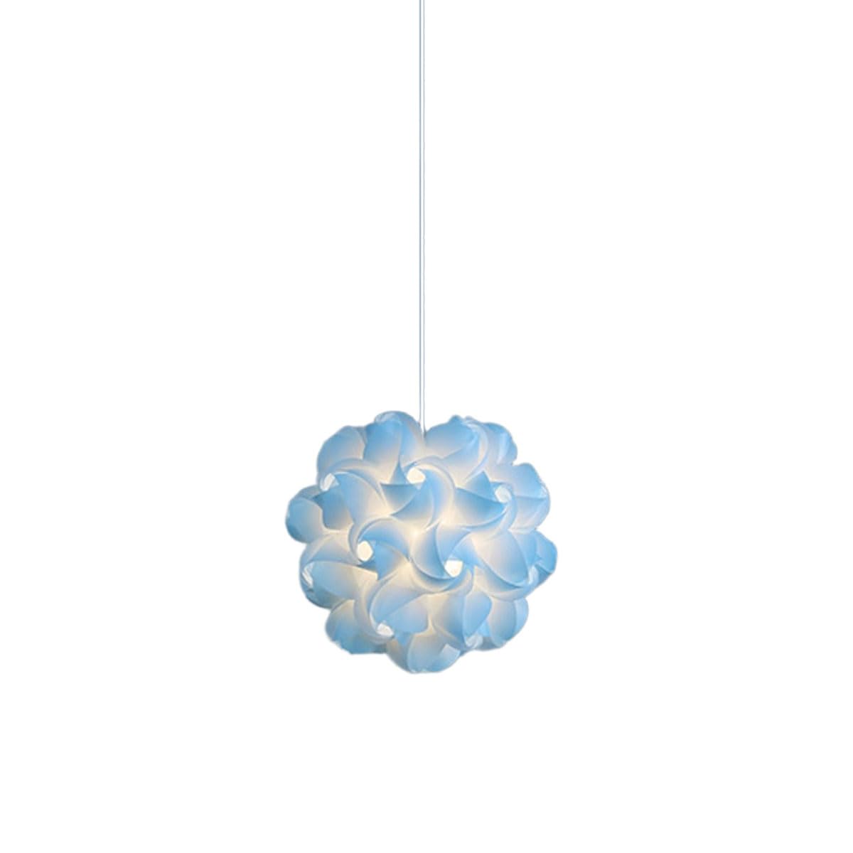 HXYSXHJUO Artistic Modern Style Hanging Lamp White, Blue, Pink Flower Spherical Shape Pendant Light Creative PP Wrought Iron Material Chandelier Suitable For Living Room Bedroom Dining Kitchen Co
