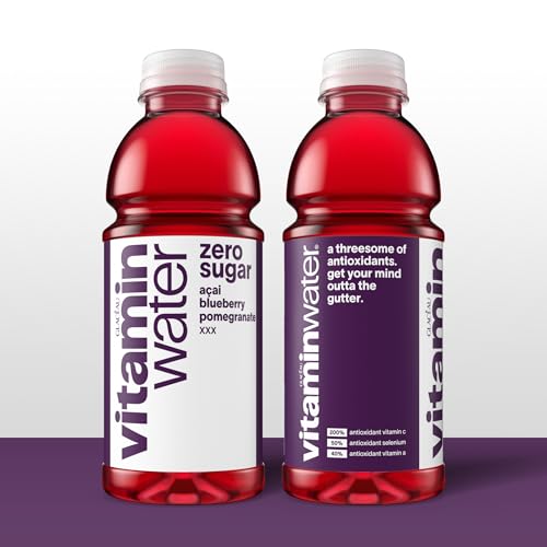 vitaminwater XXX Acai-Blueberry-Pomegranate Zero Sugar, Flavored Water Beverage, 20 fl oz Bottles, 12 Pack image 3