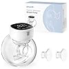 Electric Breast Pump, Hands Free Breast Pump Portable Wearable, Low Noise, 9 Levels 3 Modes with LCD Display, Painless Rechargeable Wireless Breast Milk Pump Electrical with 19/21mm Flanges Insert