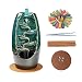 AlenX Ceramic Backflow Incense Holder, Home Decor Incense Burner with 10PCS Backflow Incense Cone, Incense Holder Incense Burner