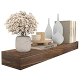 XWNE Fireplace Mantel,48 inch Rustic Wood Floating Mantel...