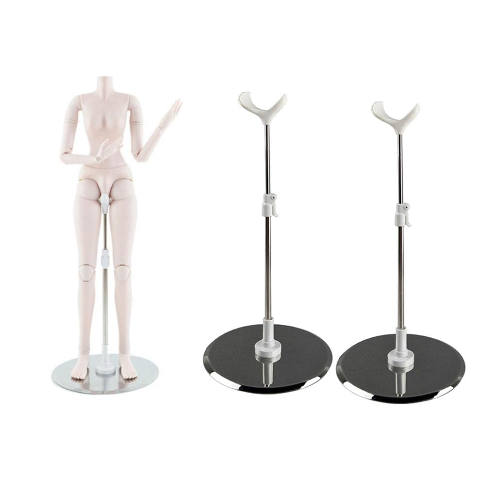 2PCS 1/3 1/4 BJD Doll Display Stand Soporte de material acero Inoxidable