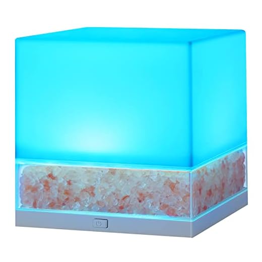 Lava Lamp, Color Changing LED Cube Night Light with Himalayan Salt, Mood Ambient Lighting Lava Lamps for Kids Adults, 4 Inch Gifts Home Decor Cool Stuff