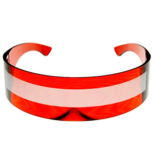 zeroUV Futuristic Monoblock Daft Punk Wrap Shield Sunglasses 91112