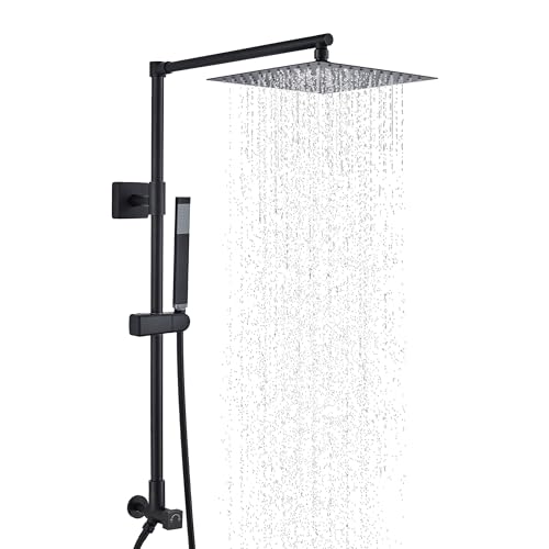 Fennocasa Polaris Lux Regadera Cuadrada 10'' Mate Negra miniatura 1