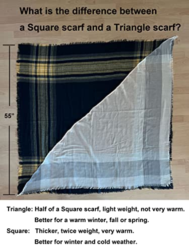 2 Pack of Triangle Fall Winter Soft Plaid Scarfs for Women Scarf Warm Shawls and Wrpas2