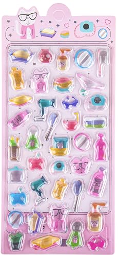 NestlyMoly シール ぷっくり 立体シール 3Dシール ステッカー かわいい キラキラ おしゃれ 女の子 男の子 ごほうび 贈り物 DIY用 デコシール 手帳用 日記帳用 貼り付け可能 1枚入り