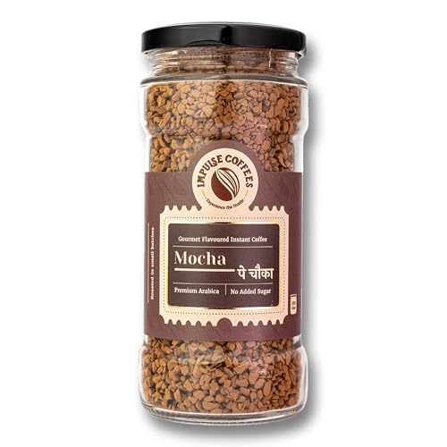 Image of Impulse Coffees Mocha Pe Chauka Instant Coffee Powder | Premium Rich Mocha Flavour with Strong Taste & Cafe-Style Aroma | Perfect Morning Starter & Flavoured Coffee Experience at Home | 100Gms