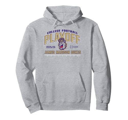 James Madison Dukes College Football Playoff CFP 25-26 Gray Pullover Hoodie
