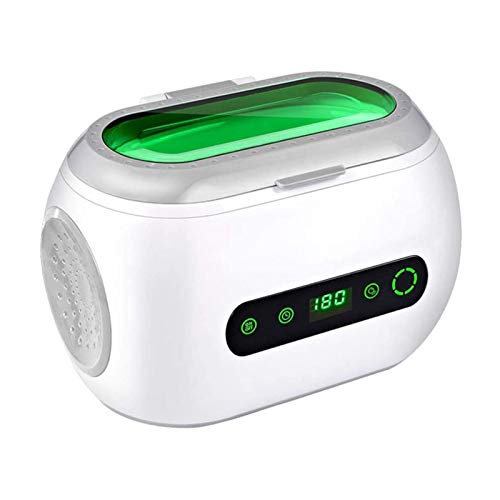 DJDLLZY Ultraschall-Schmuckreiniger, 600ml Touchscreen Elektrische Mini-Ultraschall-Reiniger-Maschine, zur Reinigung von Zähnen Diamant Gold Silber Ring-Uhr-Gläser Kleinteile Schmuckreiniger Cover