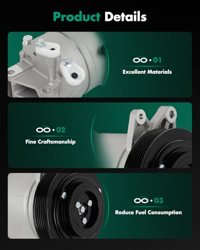 Image of SCITOO AC Compressor fit for Nissan for Altima 3.5L 2002-2006 | Fast Cooling, Ultra Low Noise (≤72 dB) Air Conditioner Compressor for Summer, With Clutch, 035095 67438 92600CA02B