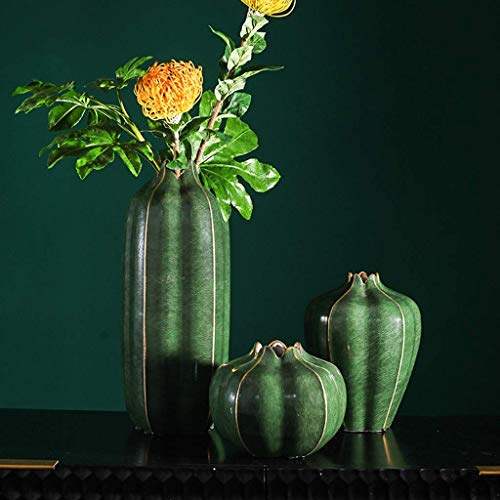 Kleurrijke vaas, slaapkamer nachtkastje vaas bloemblaadje fles mond decoratieve vaas lelie tulpenvaas, blauw/groen/zwart decoratieve ornamenten (kleur: blauw, maat: 19 * 19 * 24cm) - Afbeelding 6