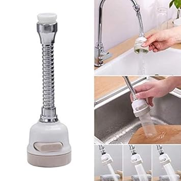 HOME CUBE 1 Pc 360 Degree Rotatable Water Faucet Bubbler Saving Tap Aerator Diffuser Faucet Filter Shower Head Nozzle Adapter (3 mode) - image, photos