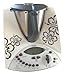 Grafix Graz Design Autocollant pour Thermomix TM31 Motif hibiscus fleurs Anthracite