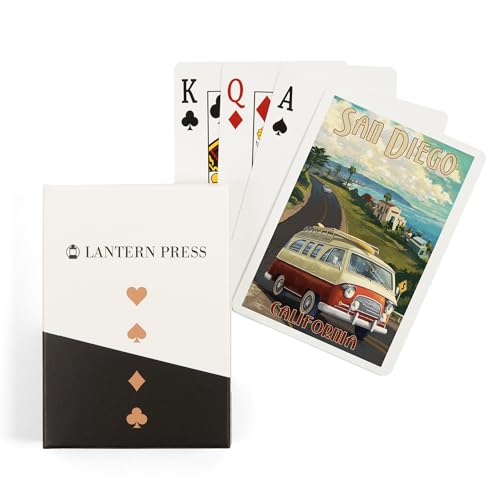 Lantern Press San Diego Camper Van Baraja Poker 52