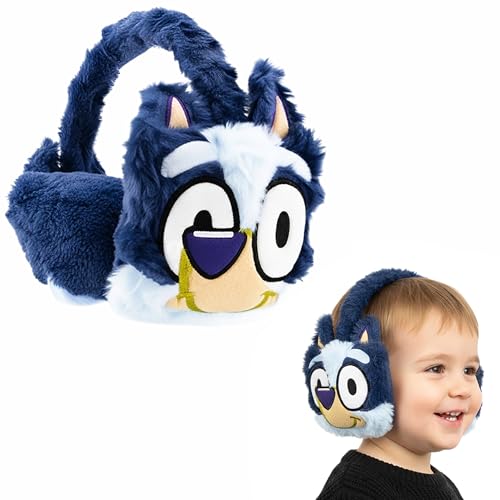 Bluey Earmuffs for Kids Plush Soft & Fluffy Winter Ear Muffs Warm Ear Covers for Boys & Girls Ages 4-10 Official Bluey Heeler Character