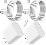 Fast iPad Charger,iPad Charger Fast Charging 2Pack Wall Chargers Plug Adapter Type C USB C to C Cable Cord 6ft for iPad Pro 12.9,iPad Pro 11/13inch(M4),iPad Air 5th/4th,iPad mini 6/7,iPad 10/11th(A16)