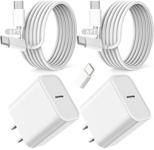 Fast iPad Charger,iPad Charger Fast Charging 2Pack Wall Chargers Plug Adapter Type C USB C to C...