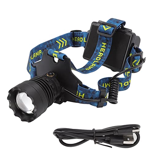 Lampe frontale USB Pilipane rechargeable 3000lm avec faisceau orientable à 90 degrés