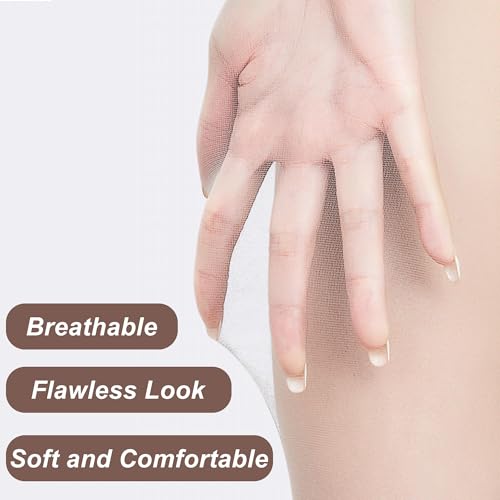 Large Size 40D Women's Sheer Tights, High Waist Pantyhose for Women, Anti-Snagging Stockings (1 Pair)3