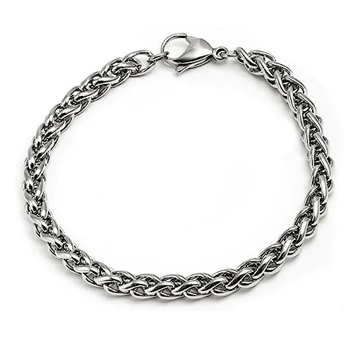Buy Fashion Frill Stylish Bracelet For Men Stainless Steel Silver Chain Bracelet For Men Boys Men's Bracelets Jewellery at Amazon.in - Image 6