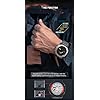 NORTH EDGE Mercury Analog Digital Watch for Men, Dual Display Sports Watch with World Time, Alarm, Stopwatch, 50M Water Resistant, LED Backlight, TPU Strap, Outdoor Daily Wear Watch