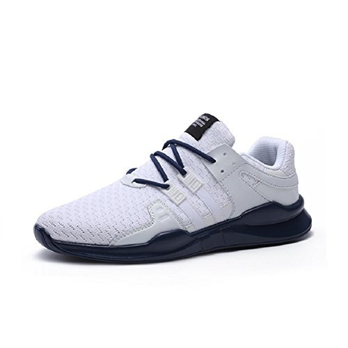 JOYTO Herren Laufschuhe Sport Leicht Beiläufige Turnschuhe Atmungsaktiv Draussen Sneaker Sneaker Blau 46