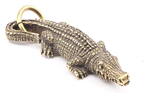 Crocodile en laiton statue décoration bureau et table de change