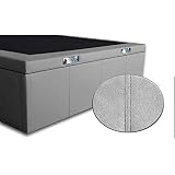 Cajón tapizado en Polipiel o Tela de 1ª Calidad con costuras vistas y tapa con marco tapizado más Tejido 3D transpirable y antideslizante.