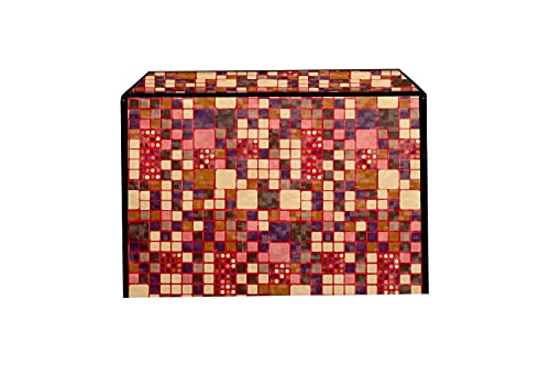 Image of Stylista Washing Machine Cover Compatible for Bosch 9 Kg Fully-Automatic Front Loading WAT28661IN, Abstract Pattern Brown