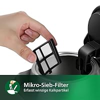 Philips Wasserkocher – 1.7 L Fassungsvermögen mit Temperaturregelung, Warmhaltefunktion und Kontrollanzeige, Pirouettenbasis, 2200 Watt, 23 x 18.8 x 25.7 cm,Edelstahl, (HD9359/90) – Ansicht 5
