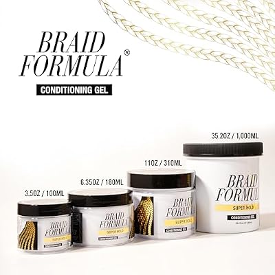 EBIN NEW YORK Braid Formula Conditioning Gel, Super Hold, 6.35 Oz | Great for Braiding, Twisting, Edges, No Residue, No Flaking, Strong Hold, High Shine, Smoothing with Clean, No Build-up