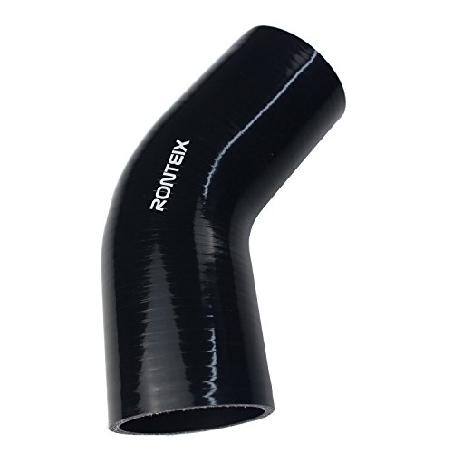 Ronteix Universal 4 Ply High Performance 45 Degree Elbow Coupler Silicone Hose (1.5''(38Mm), Black) #TOP2