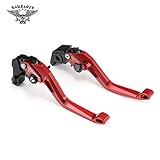 *Farbe:Schwarz/Gold/Rot CNC Aluminum Kurzer Bremshebel und Kupplungshebel Set für Streetfighter 848 2012-2014 Streetfighter/S 2009-2013