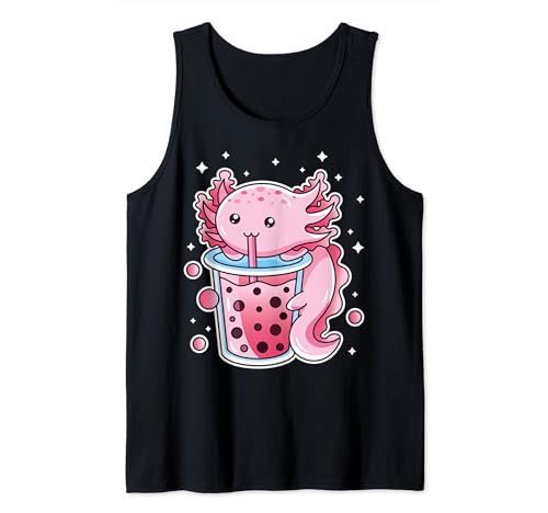 Axolotl Boba Tea Mignon Axolotl Kawaii Outfit Débardeur