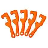 NOLITOY 5 piezas Llave Abridor para Cubos y Baldes de Pintura Herramienta Plástica Multifunción para Tapas Uso Industrial y Doméstico Pack de Unidades Naranja