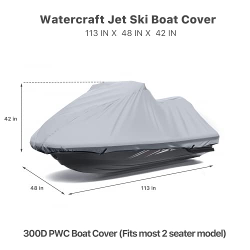 image for GOODSMANN Boat Cover Jet Ski Cover 300D Heavy Duty Trailerable Watercr
