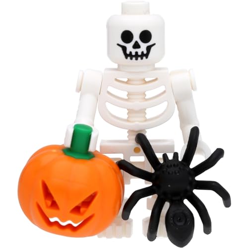 LEGO Figura de esqueleto con calabaza y araña de Halloween gen047-v2
