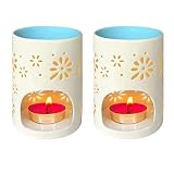 Hwagui - Ceramic Tealight Candle Holder and Wax Warmer, Oil Burner and Warmer, Wax Melt Candle Warme