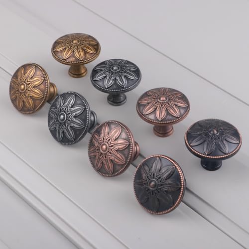 Xlroaafs Antique Copper Cabinet Knobs 15 Pack Vintage Drawer Knobs,1.4" Round Cpper Kitchen Cabinet Hardware Knobs Drawer Pulls Handles for Kitchen Cabinets Rustic Farmhouse Dresser Knobs by Xlroaafs - Image 8