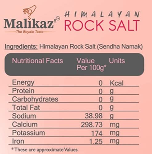 Image of Malikaz' The Royale Taste Malikaz' Himalayan Rock Salt Powder (Pink) Pouch, 1 Kg (Pack of 3)